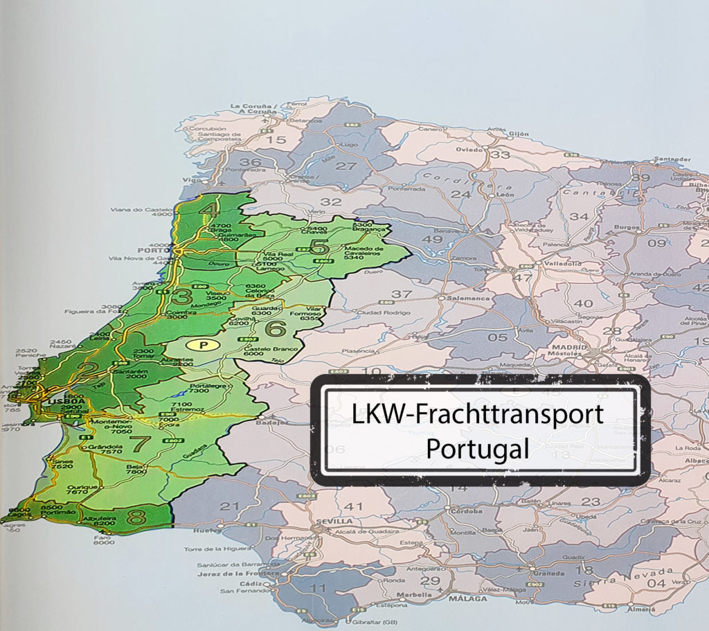 LKW-Frachttransport-Portugal