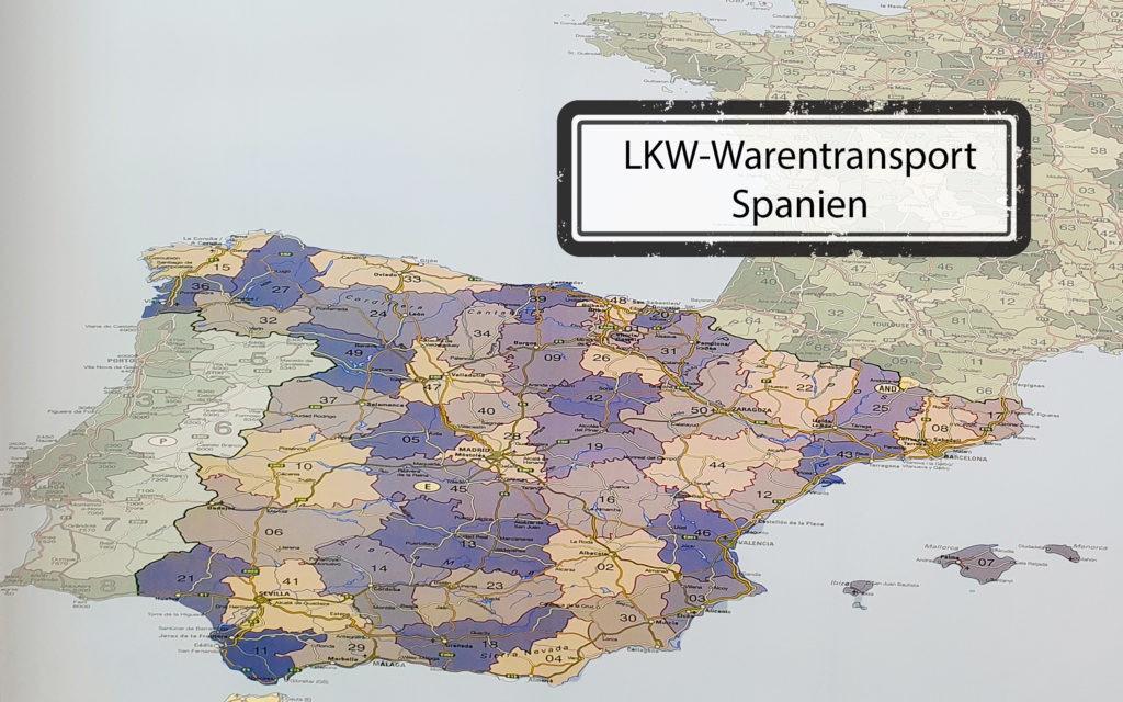 LKW-Warentransport-Spanien